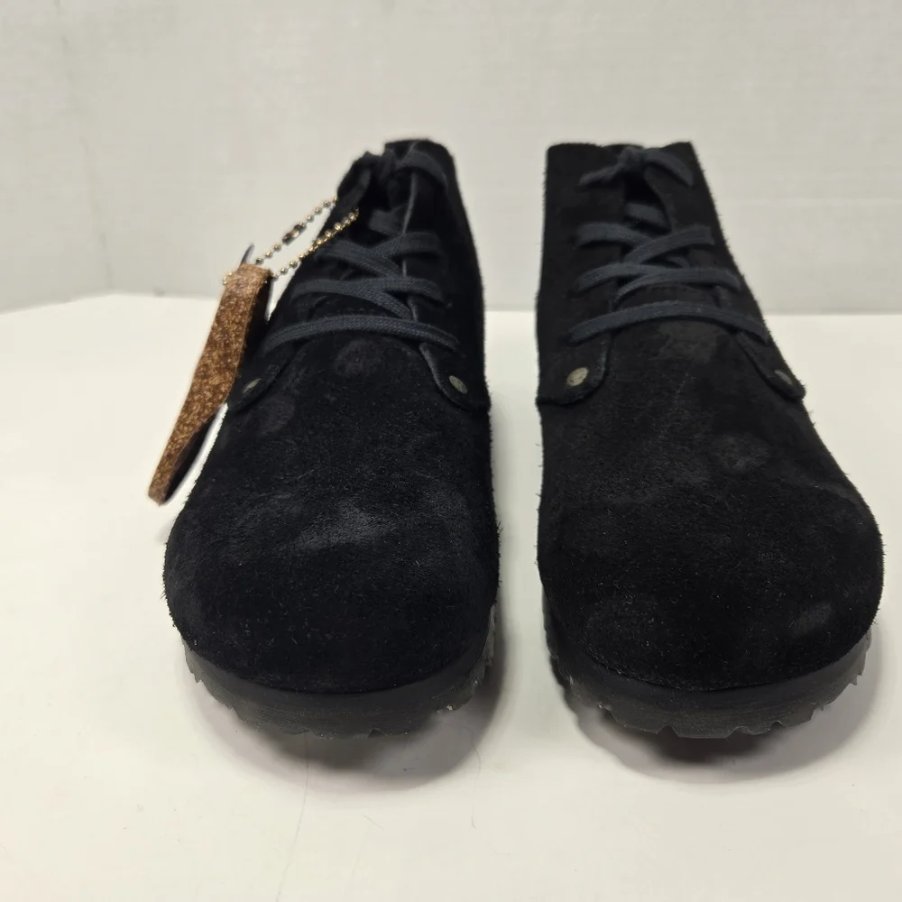 Birkenstock Dundee Plus Black Suede Shoes Women's Size EU 38 Narrow US 7-7.5